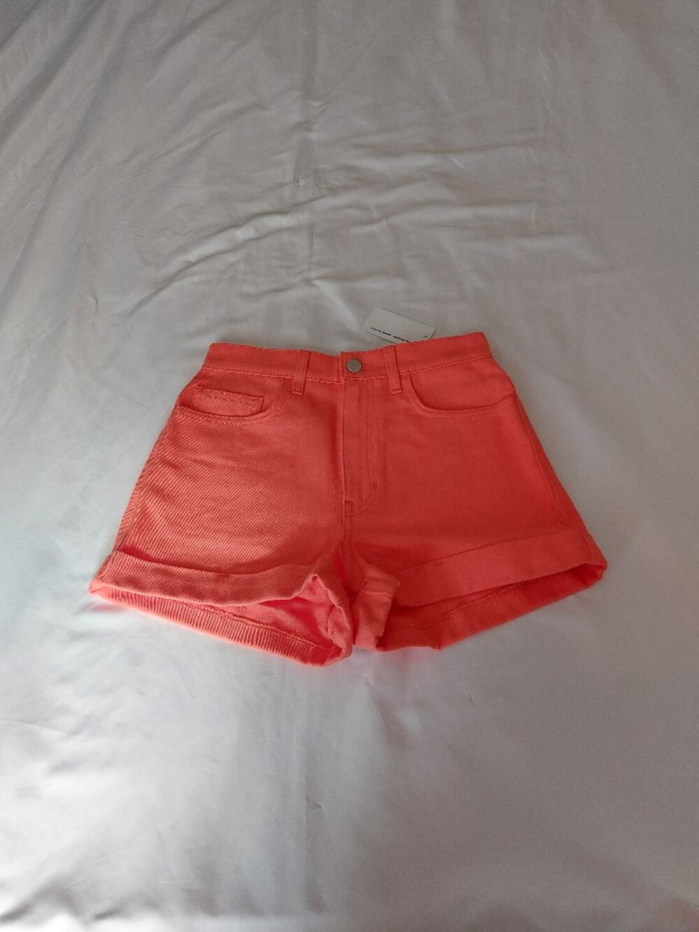 American Apparel Denim High-Waist Cuff Short (Watermelon)
